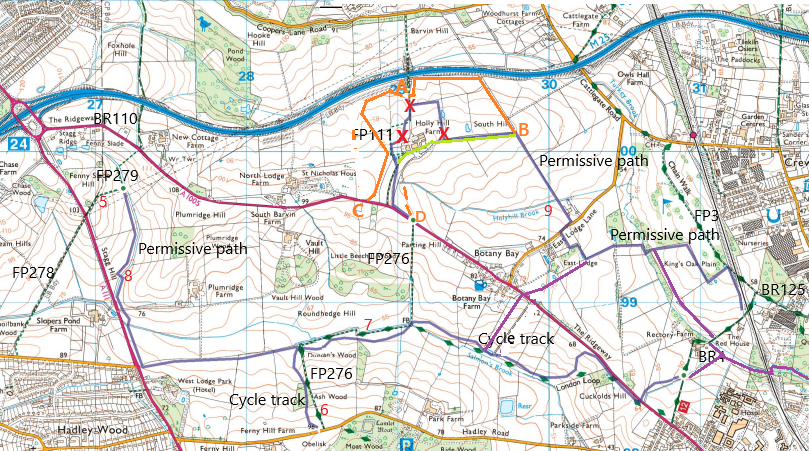 Enfield diversions 12Feb26